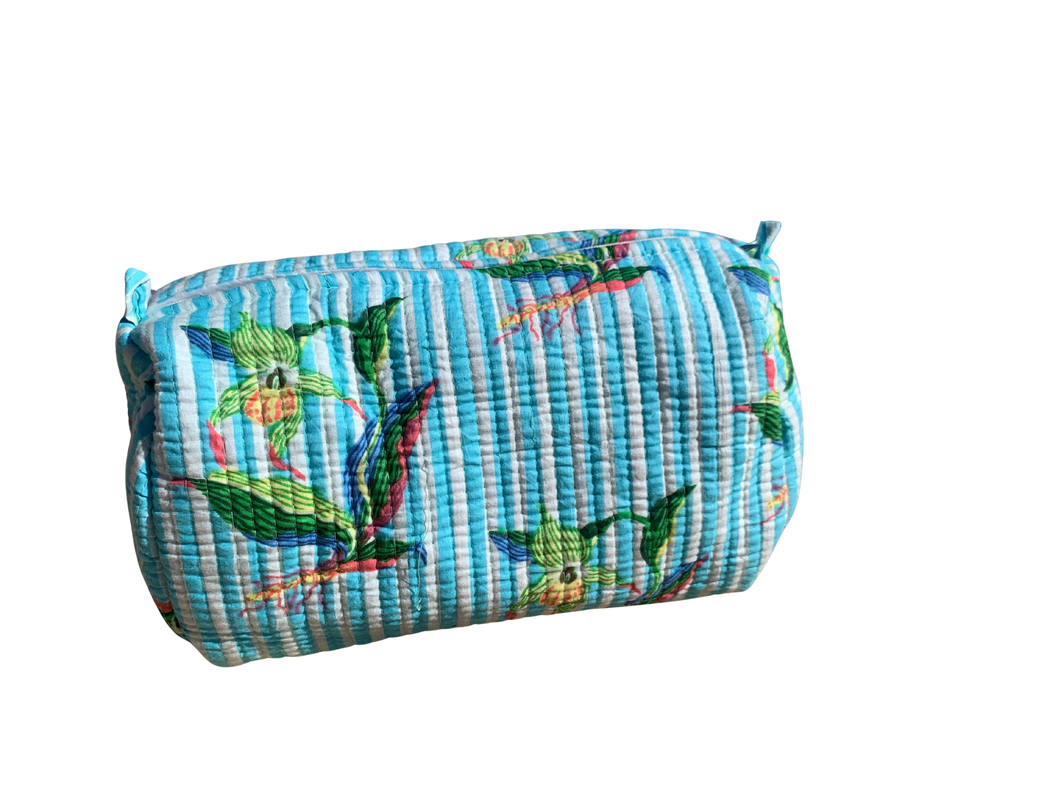 Turquoise Flower Cosmetic Bag Set