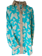 Amanda Blouse - Butterfly Turquoise