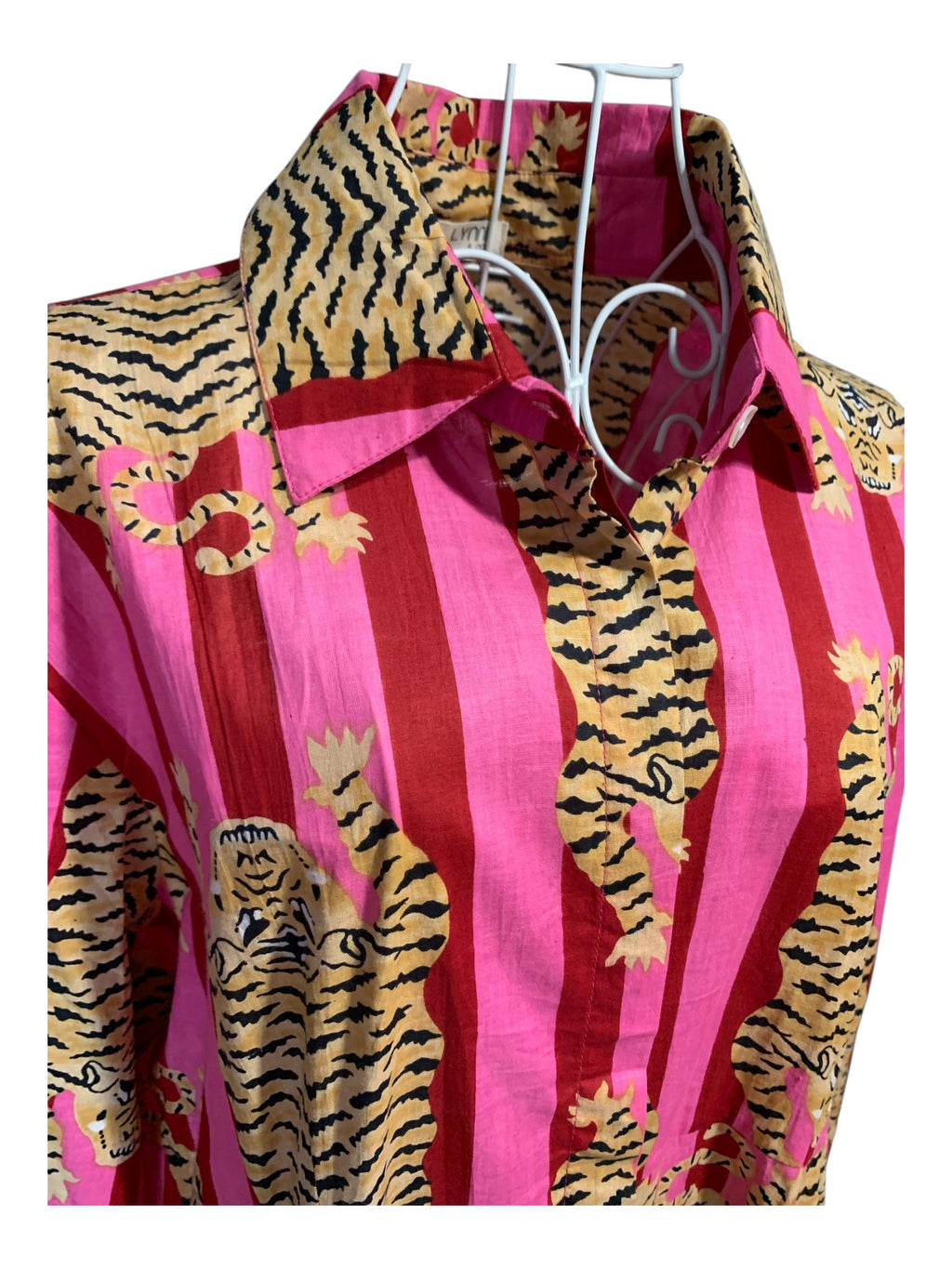 Coleen Dress - Tiger Red & Pink