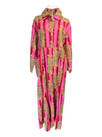 Coleen Dress - Tiger Red & Pink