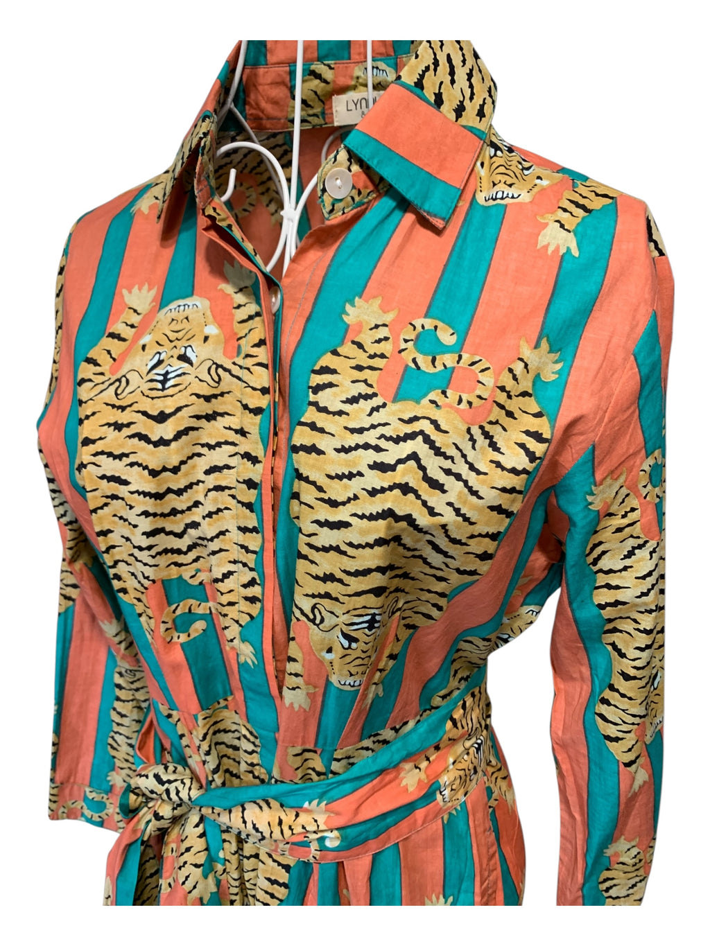 Coleen Dress - Tiger Salmon & Turquoise