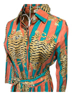 Coleen Dress - Tiger Salmon & Turquoise