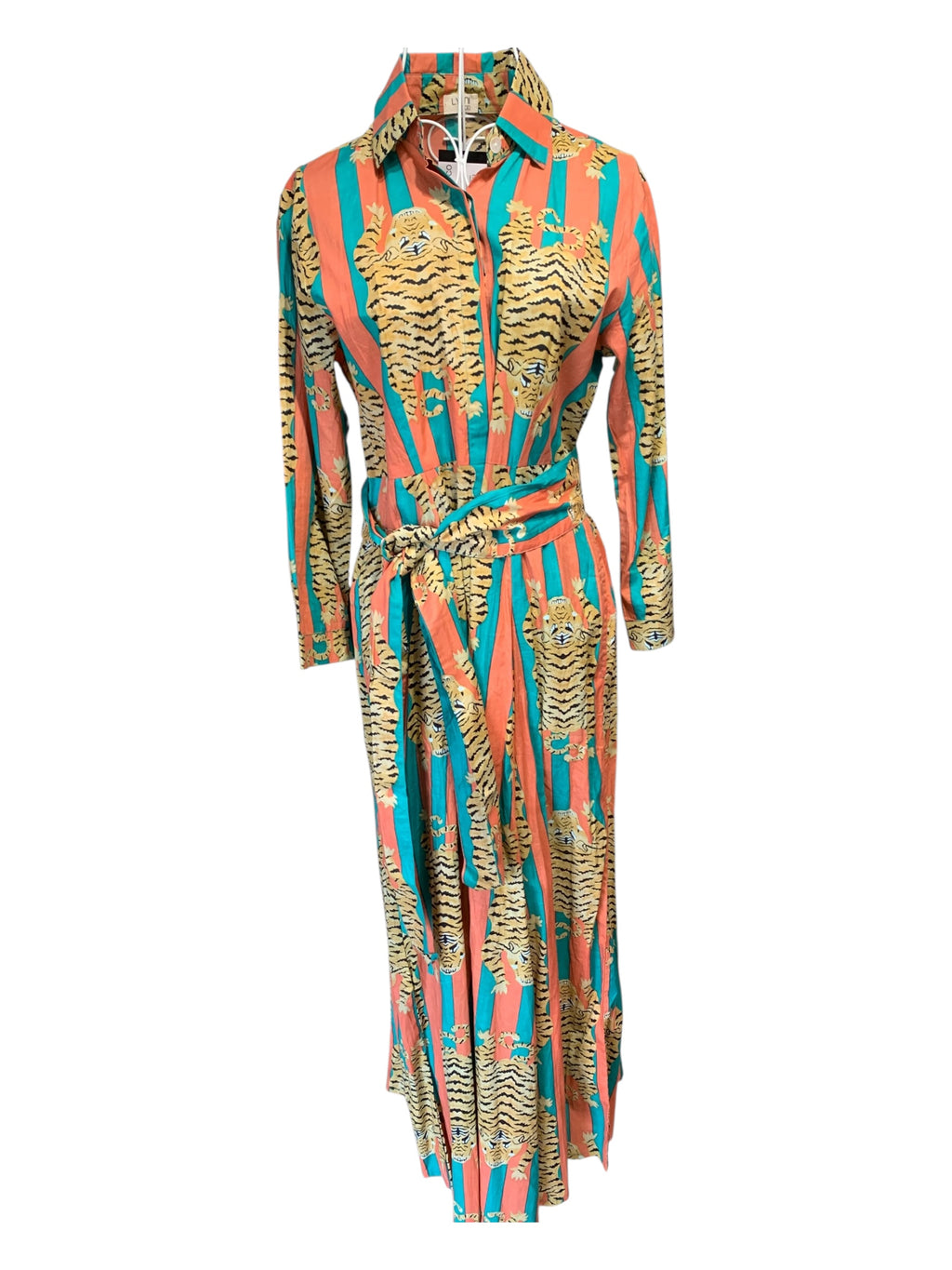 Coleen Dress - Tiger Salmon & Turquoise