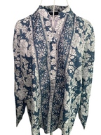 Elize Blue and White Flower Blouse