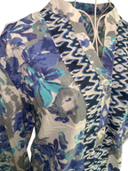 Elize Blue and Turqoise Blouse