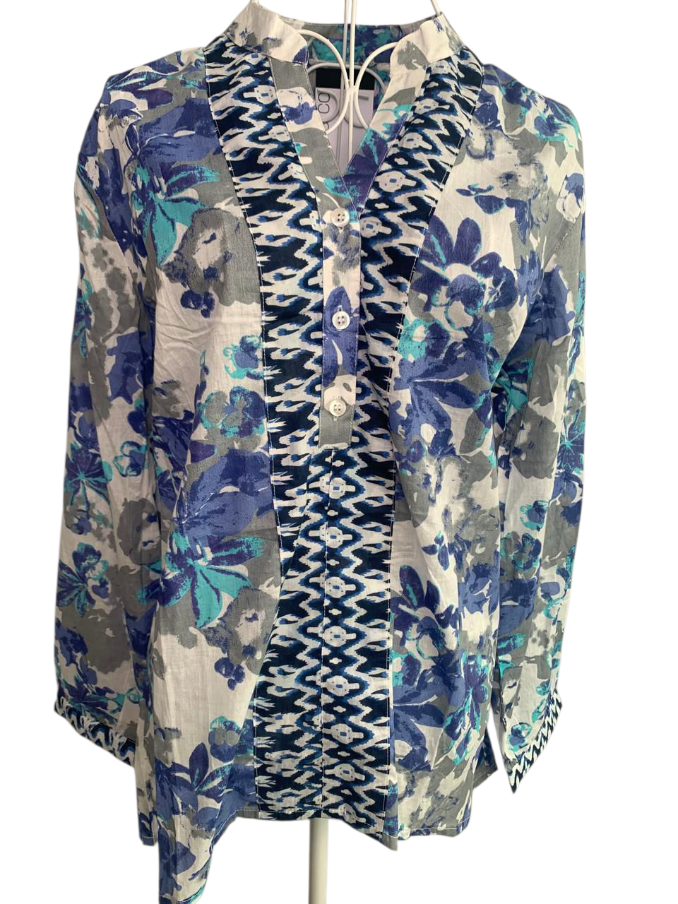 Elize Blue and Turqoise Blouse