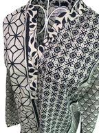 Elize Black and Cream Blouse