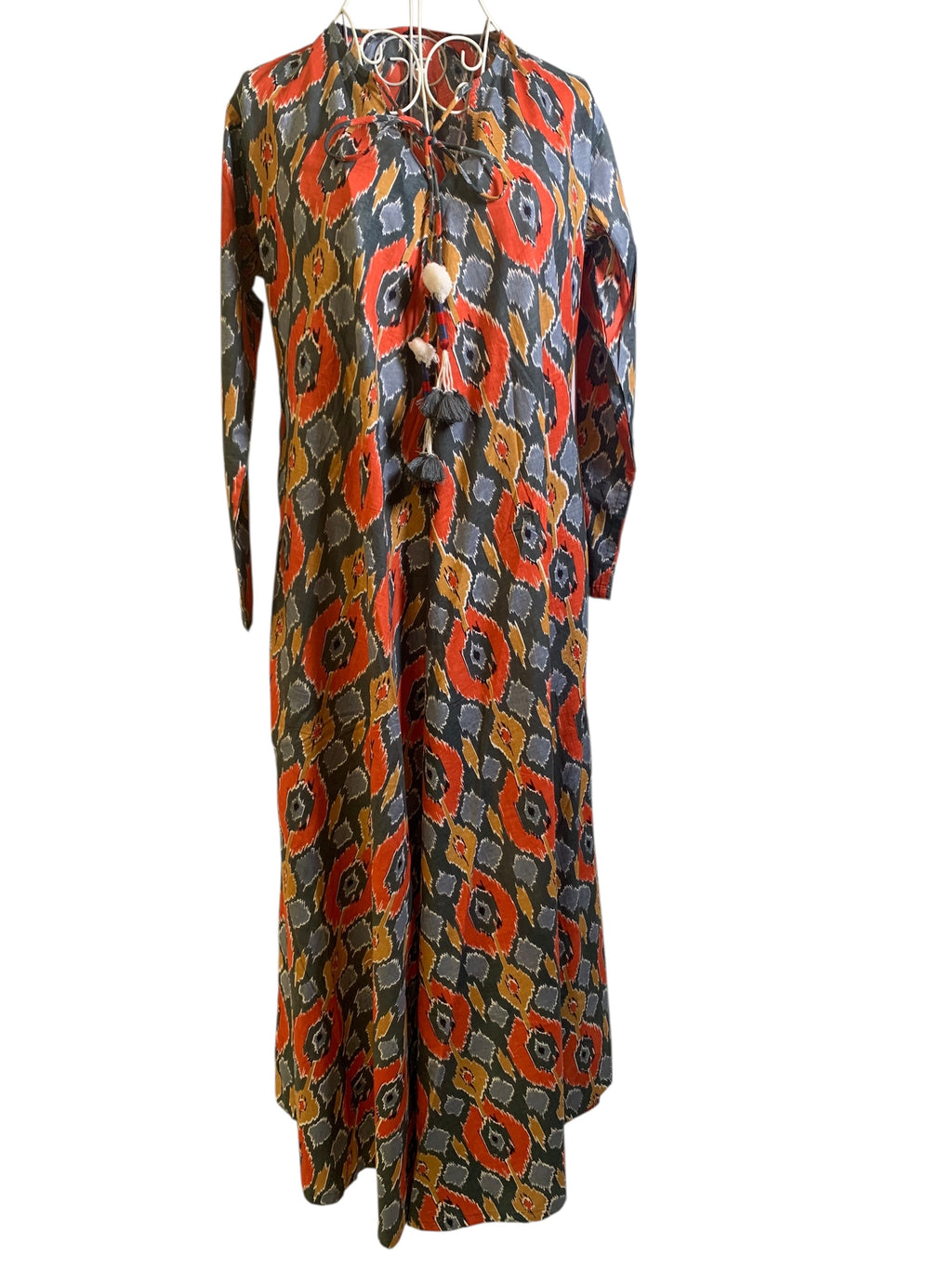 Naya Dress - Orange & Grey