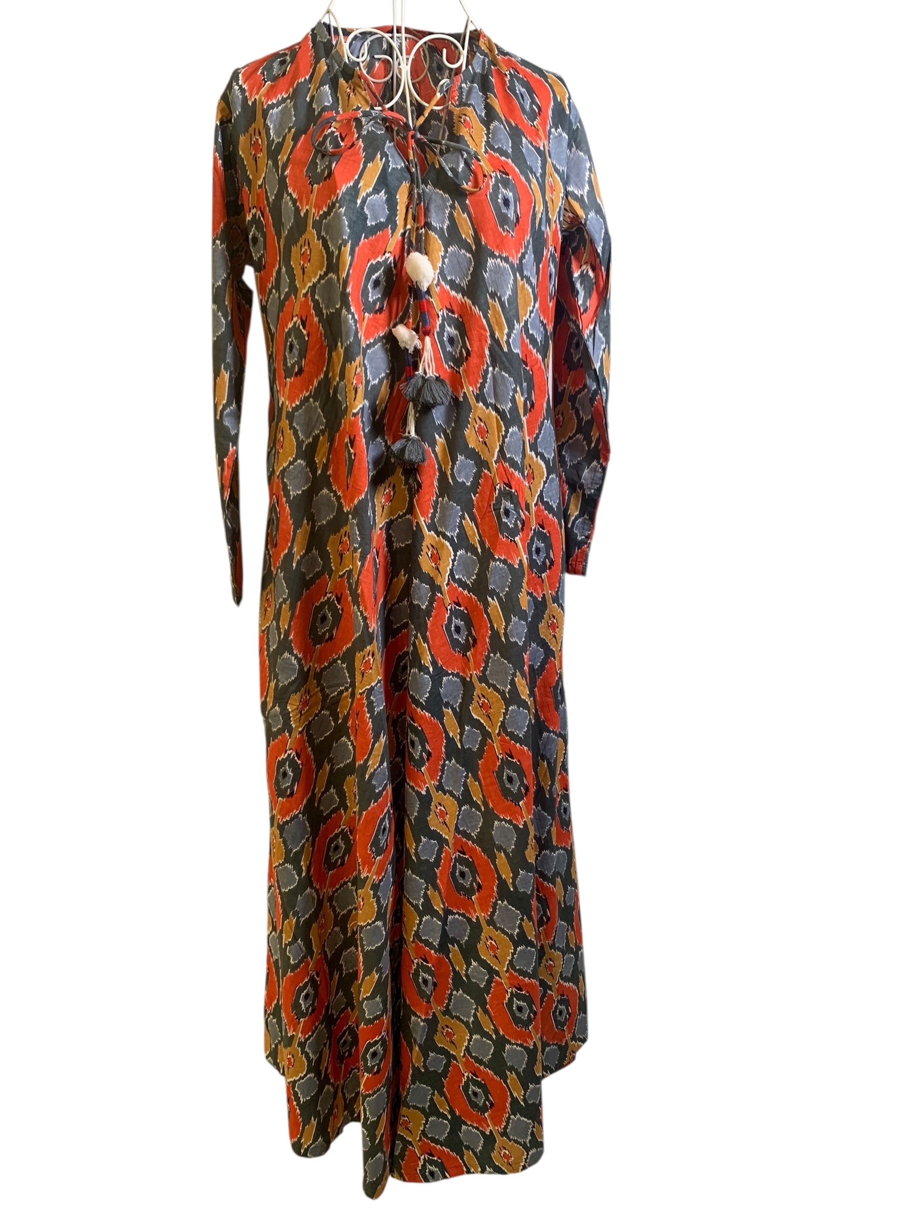 Naya Dress - Orange & Grey