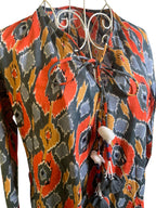 Naya Dress - Orange & Grey