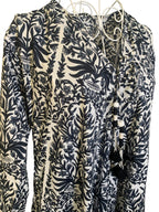 Naya Dress - Grey & White