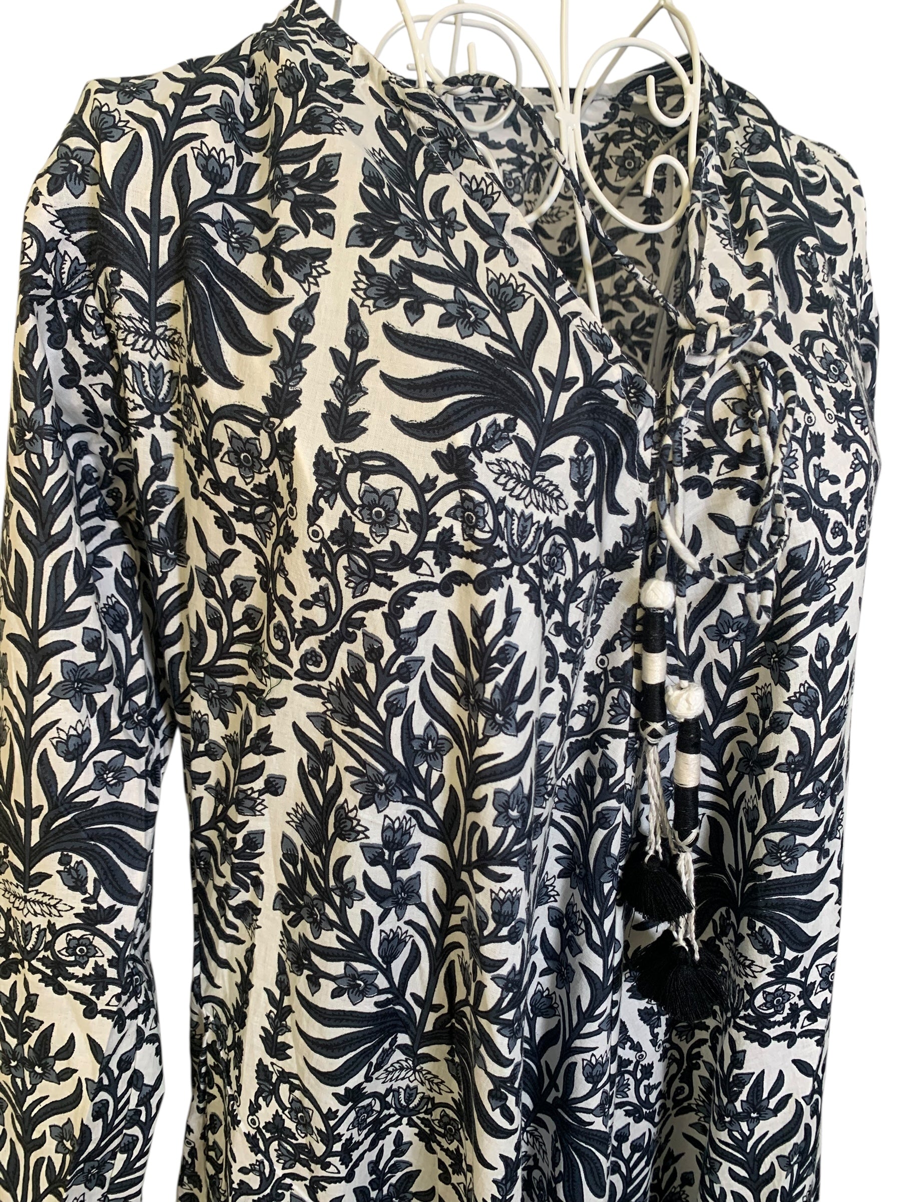 Naya Dress - Grey & White