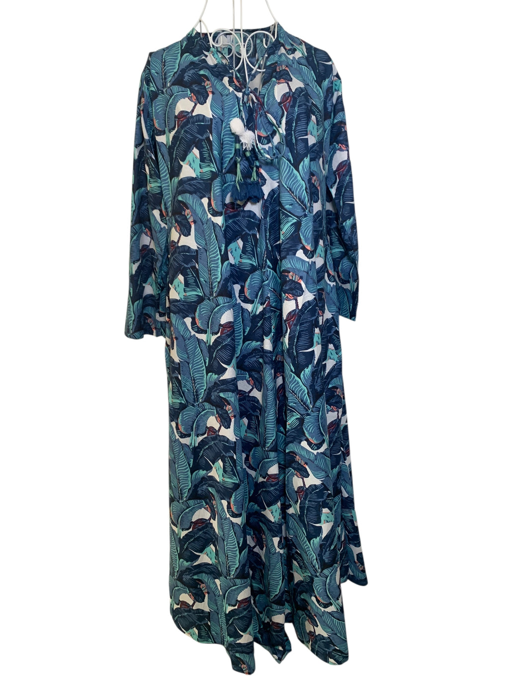 Naya Dress - Blue Leaves