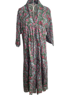 Nikki Dress - Grey & Pink Flower