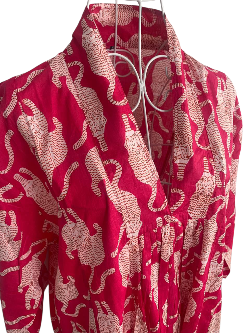 Nikki Dress - White Tiger Cherise