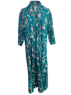 Nikki Dress - Teal and Pink Flower