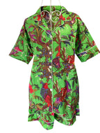 Shorty PJ's - Green & Red Bird