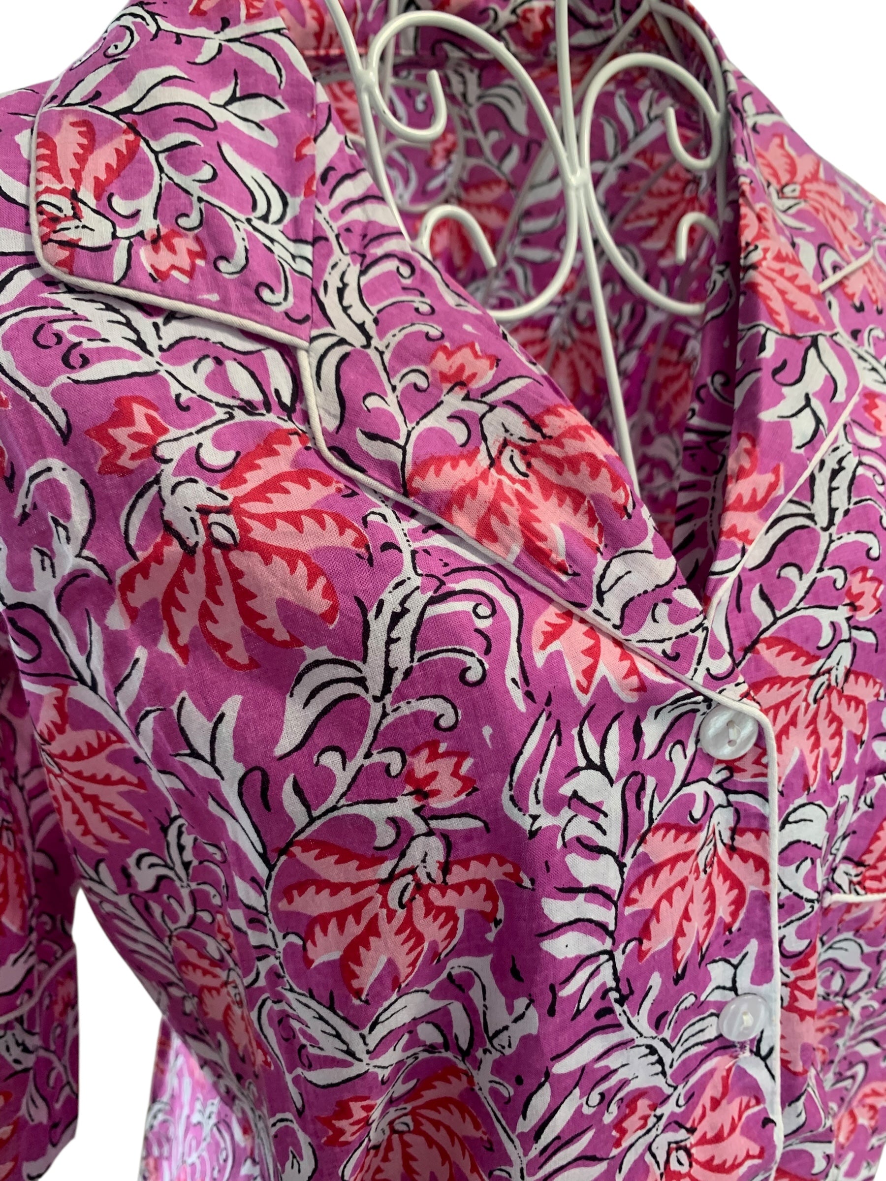 Shorty PJ's - Purple and Pink Flower