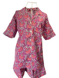 Shorty PJ's - Purple and Pink Flower