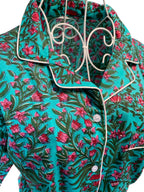 Shorty PJ's - Turquoise and Pink Flower