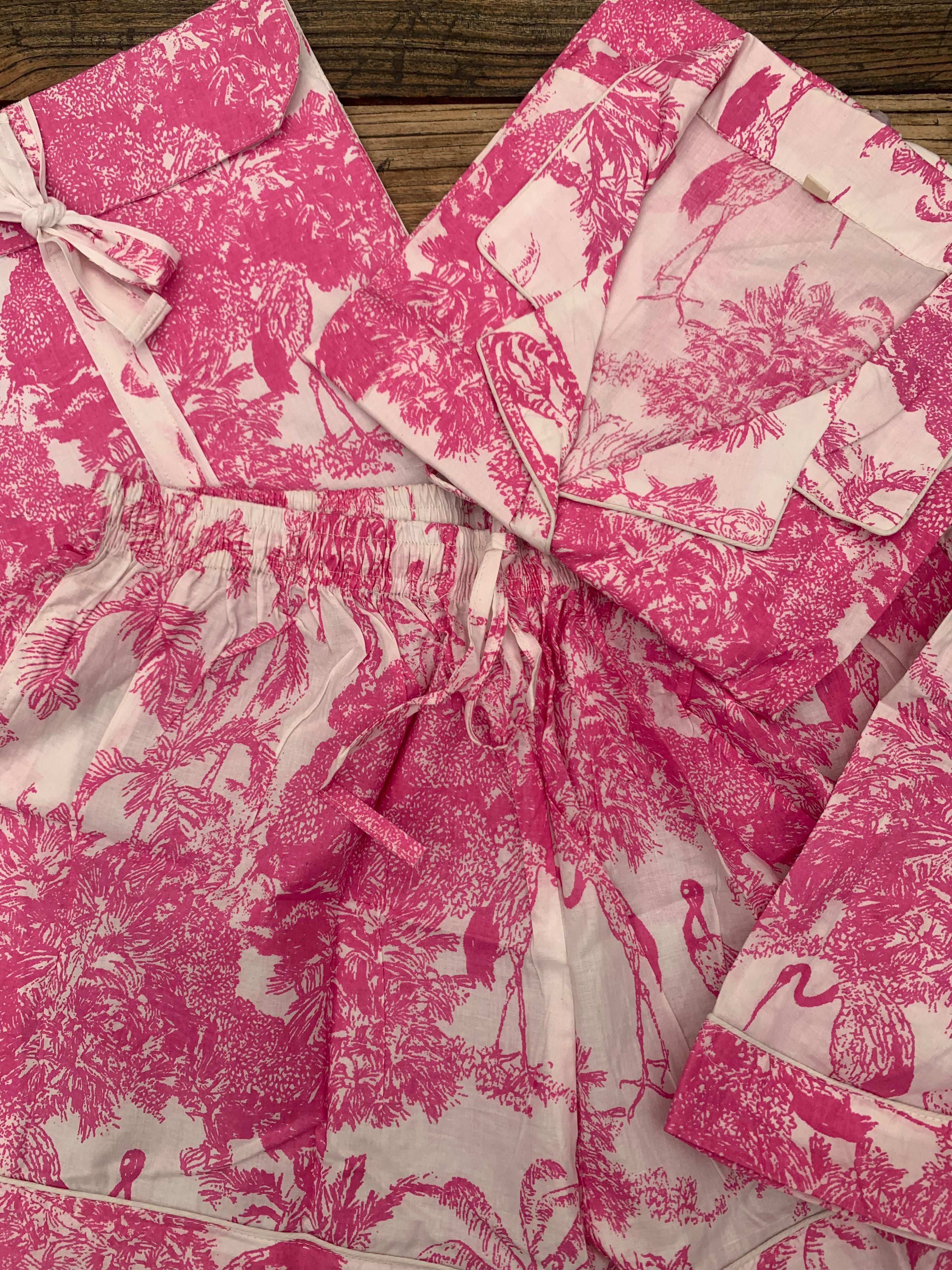 Shorty PJ's - Palm Pink