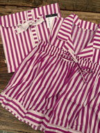 Shorty PJ's - Purple Stripe