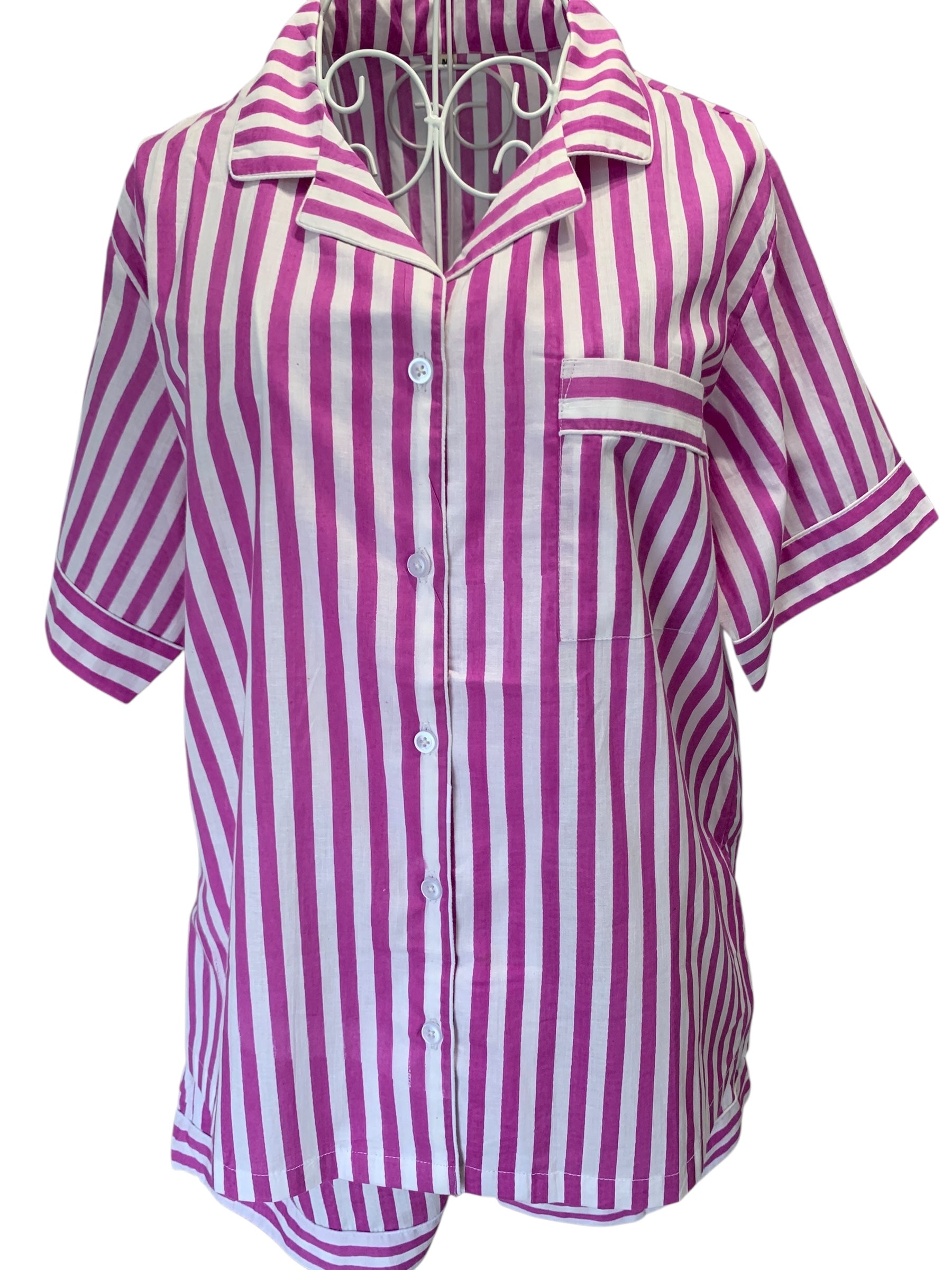 Shorty PJ's - Purple Stripe