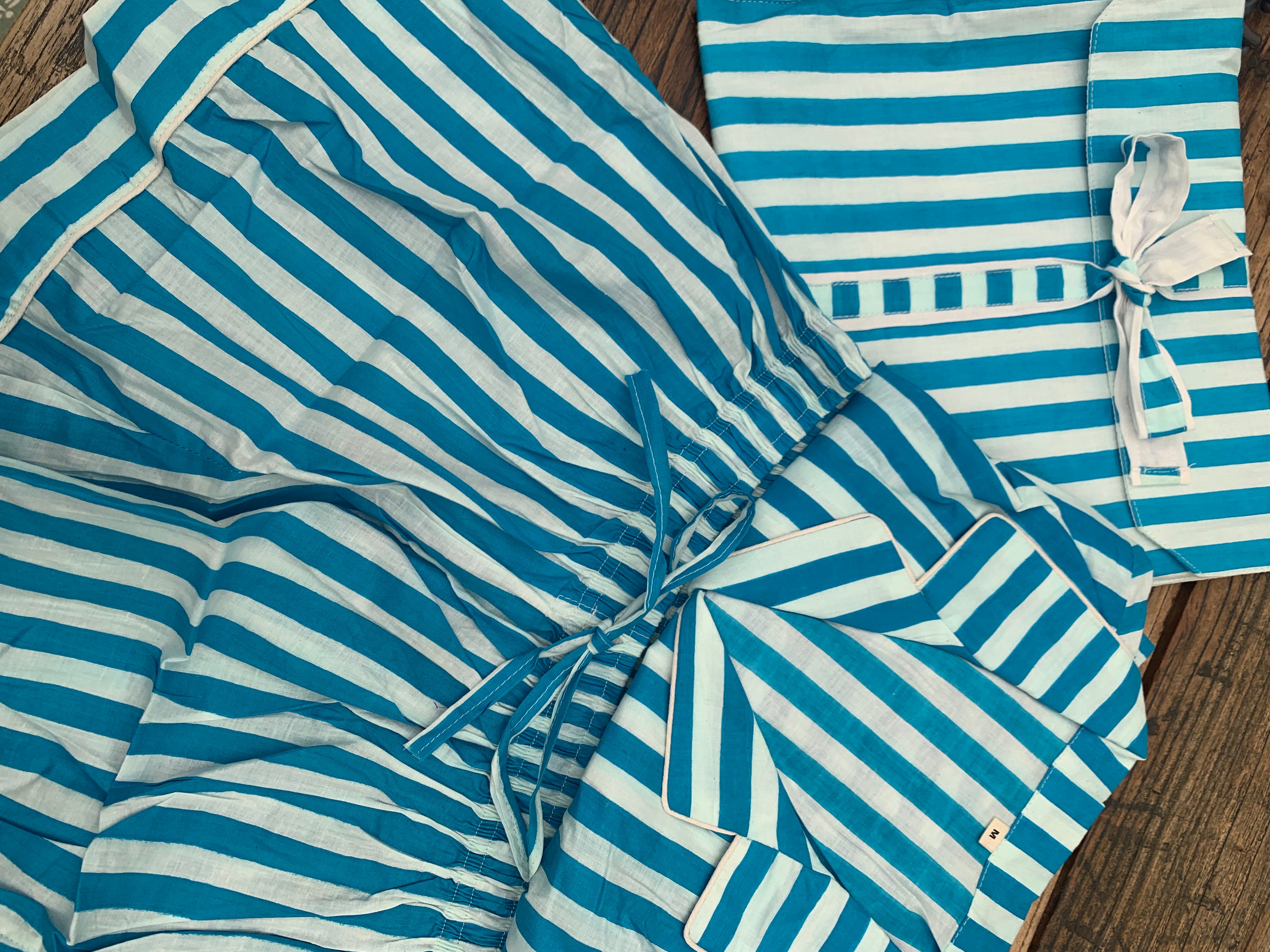 Shorty PJ's - Blue Stripe