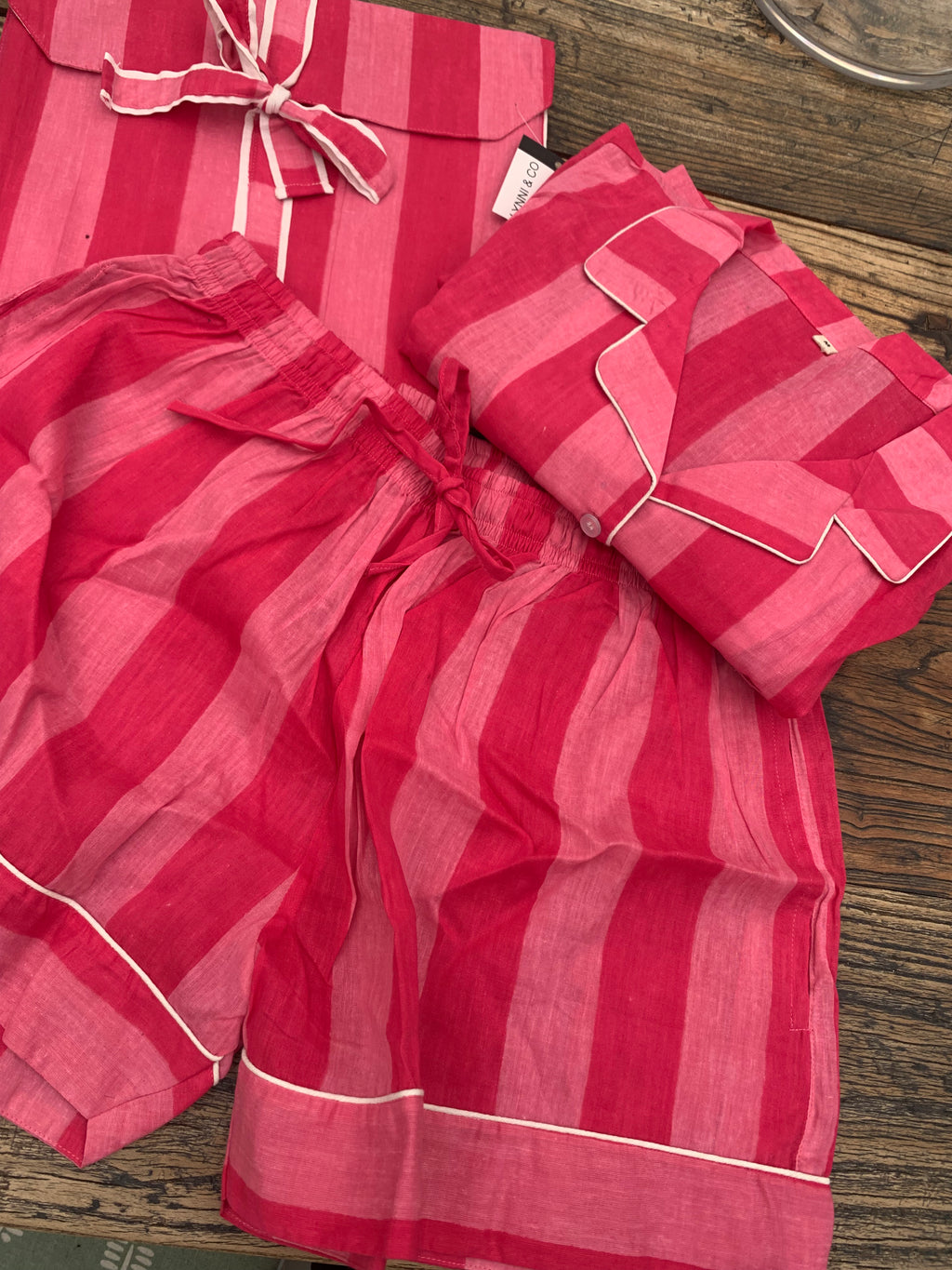 Shorty PJ's - Pink Stripe