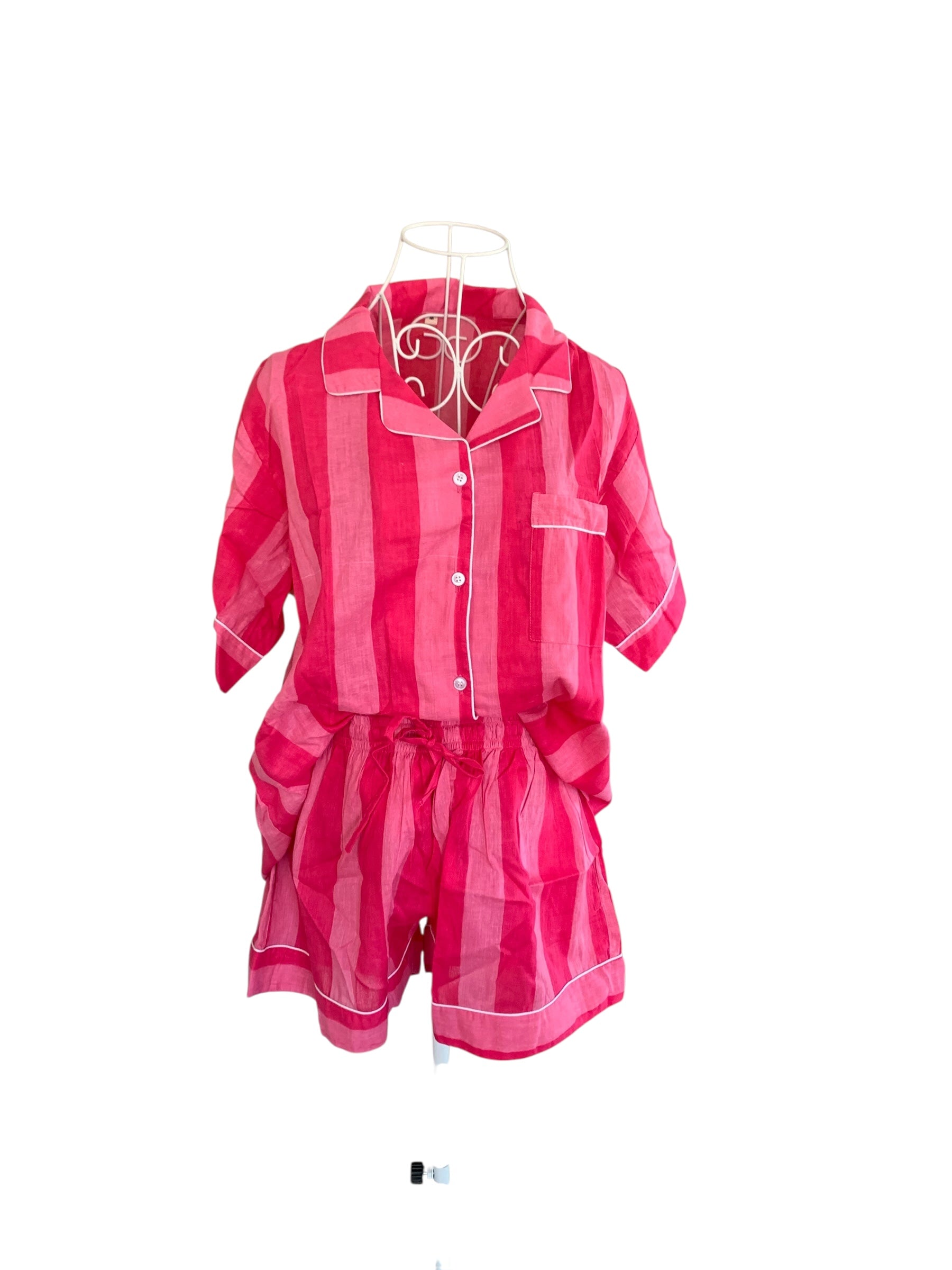 Shorty PJ's - Pink Stripe