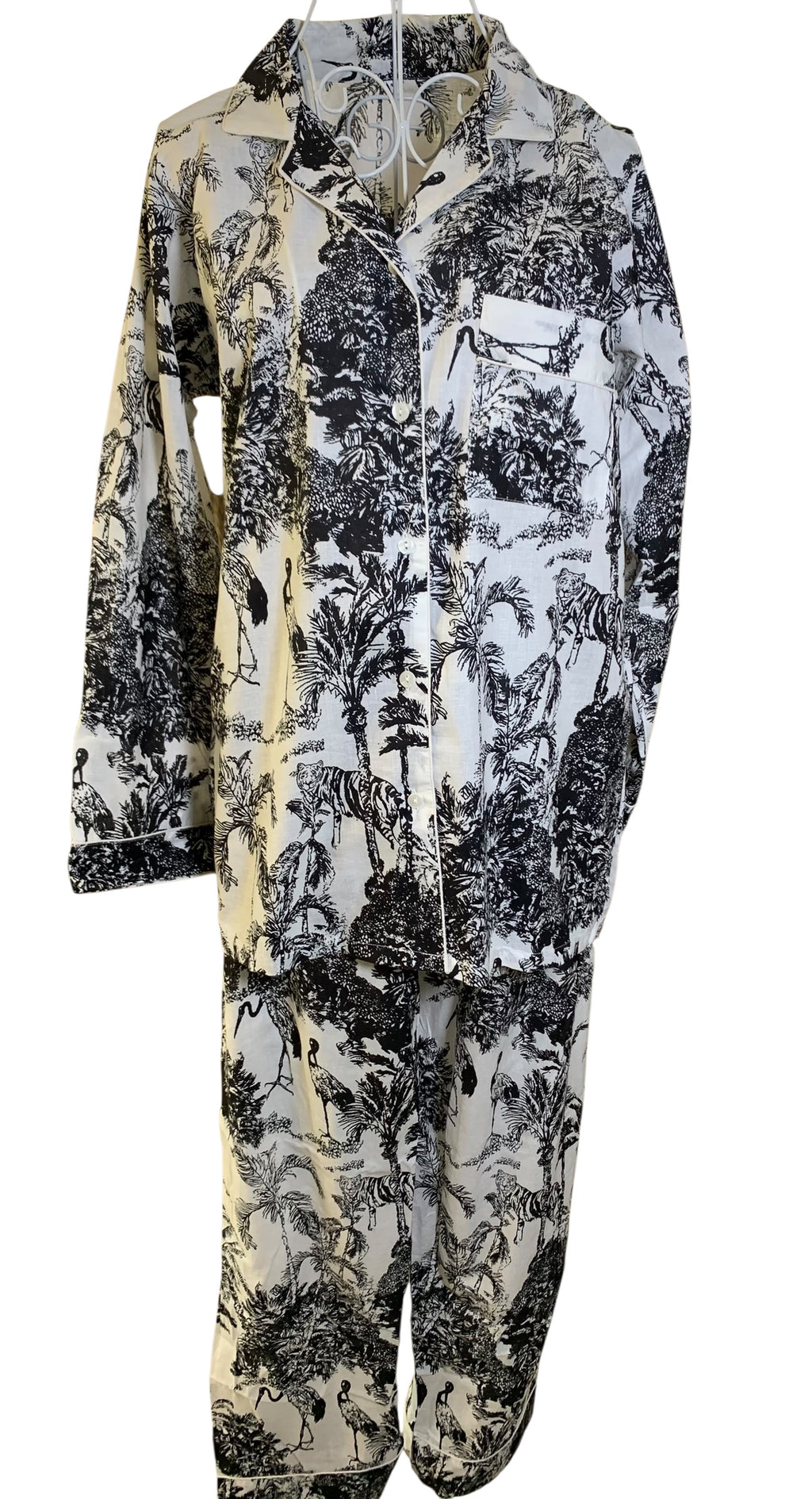 Long PJ's - Palm Black