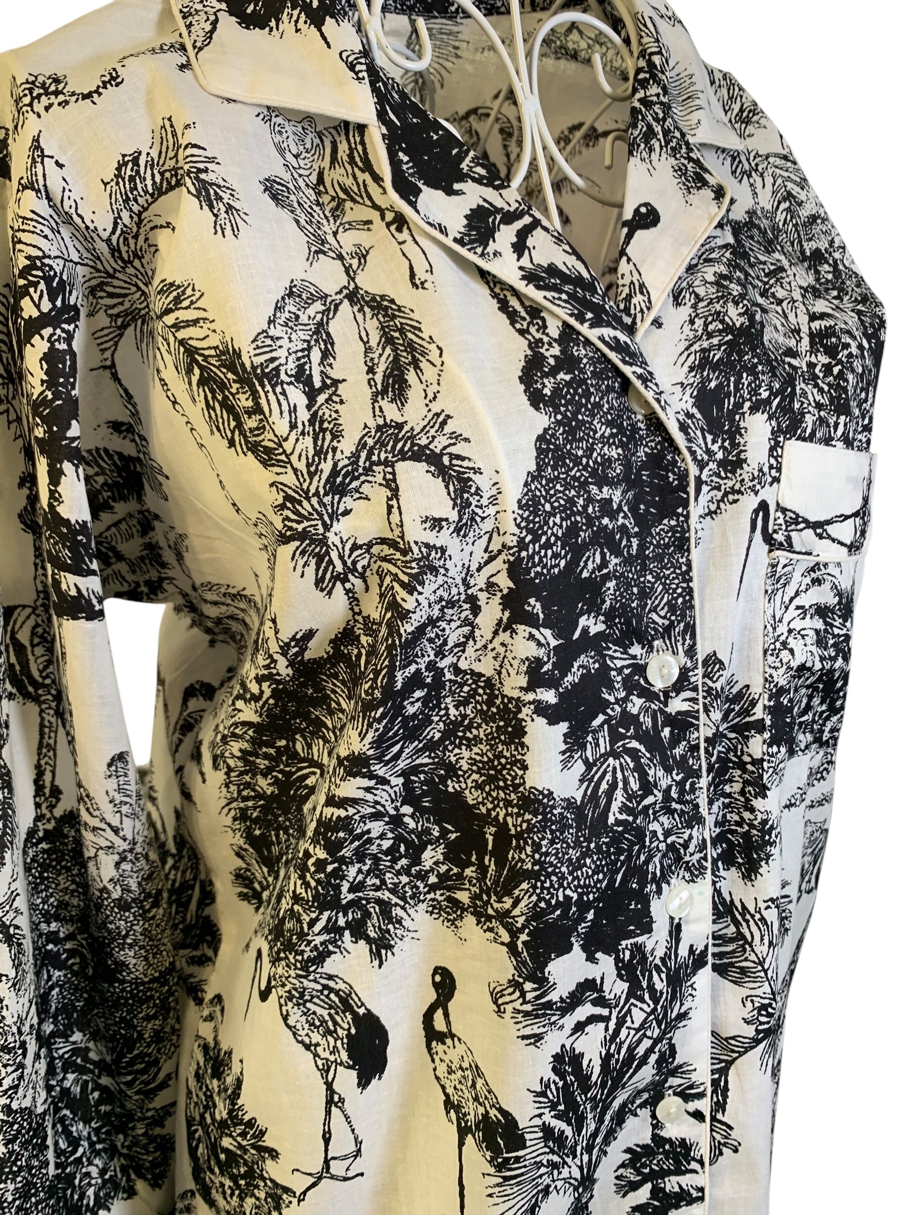 Long PJ's - Palm Black