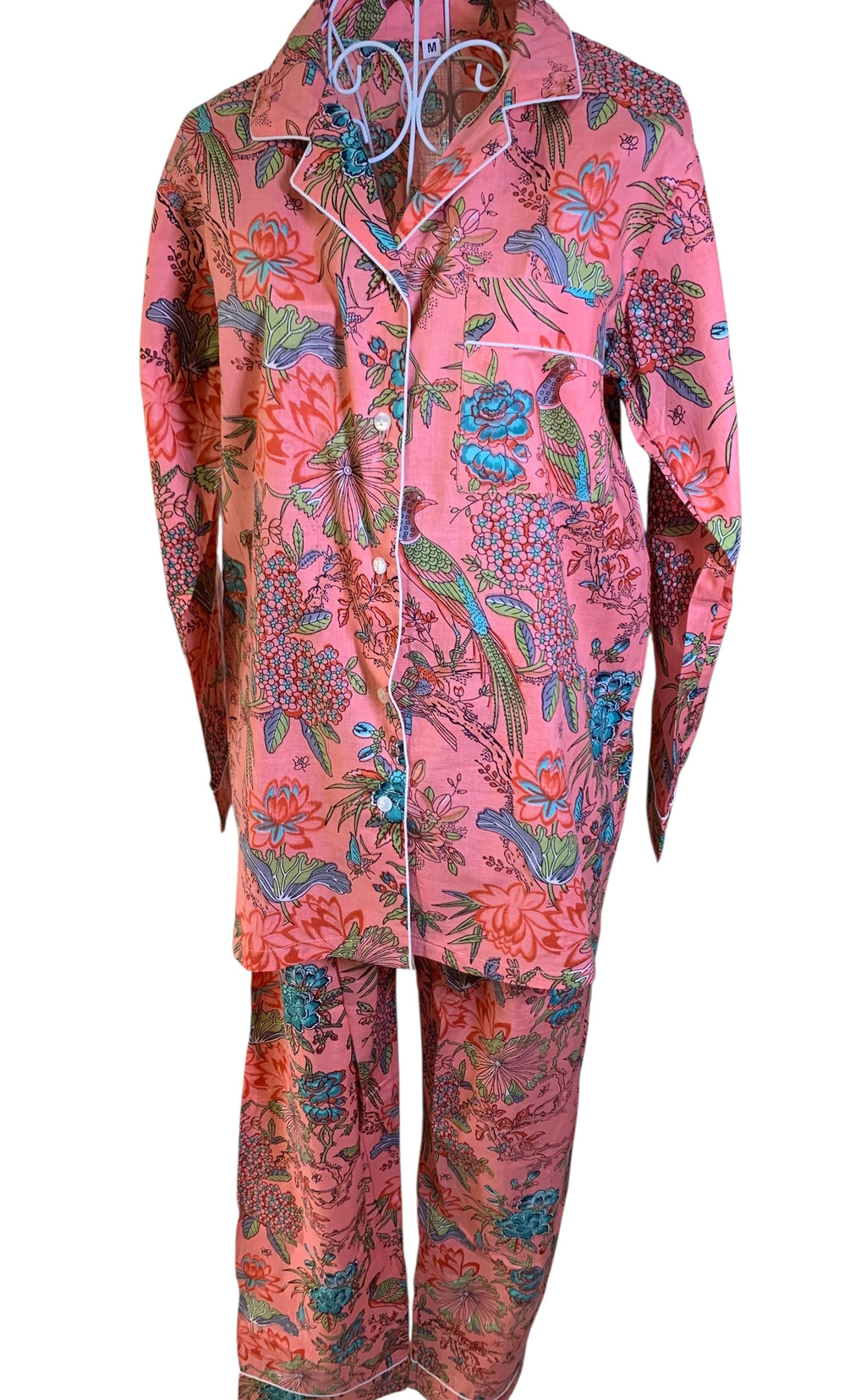 Long PJ's - Salmon Flower