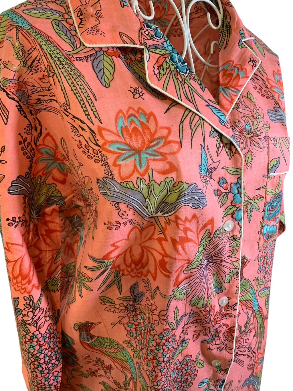 Long PJ's - Salmon Flower