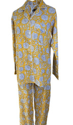 Long PJ's - Mustard & White Flower