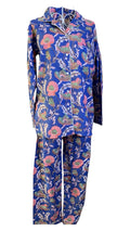 Long PJ's - Blue & Pink Flower