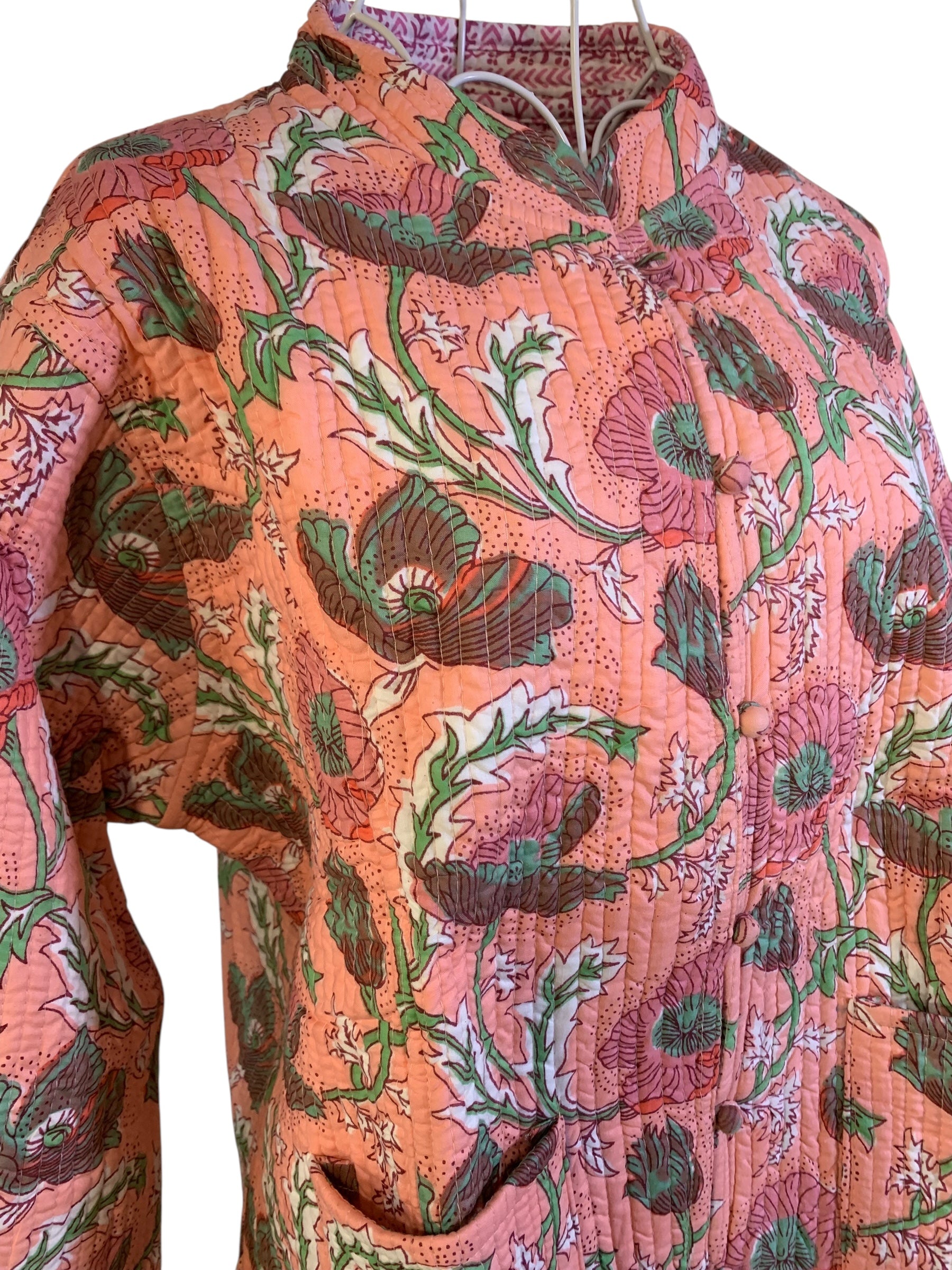 Quilted Reversible Jacket - Pink