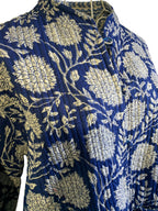 Quilted Reversible Jacket - Blue Flower