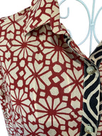 Flower Terracotta Shirt Dress