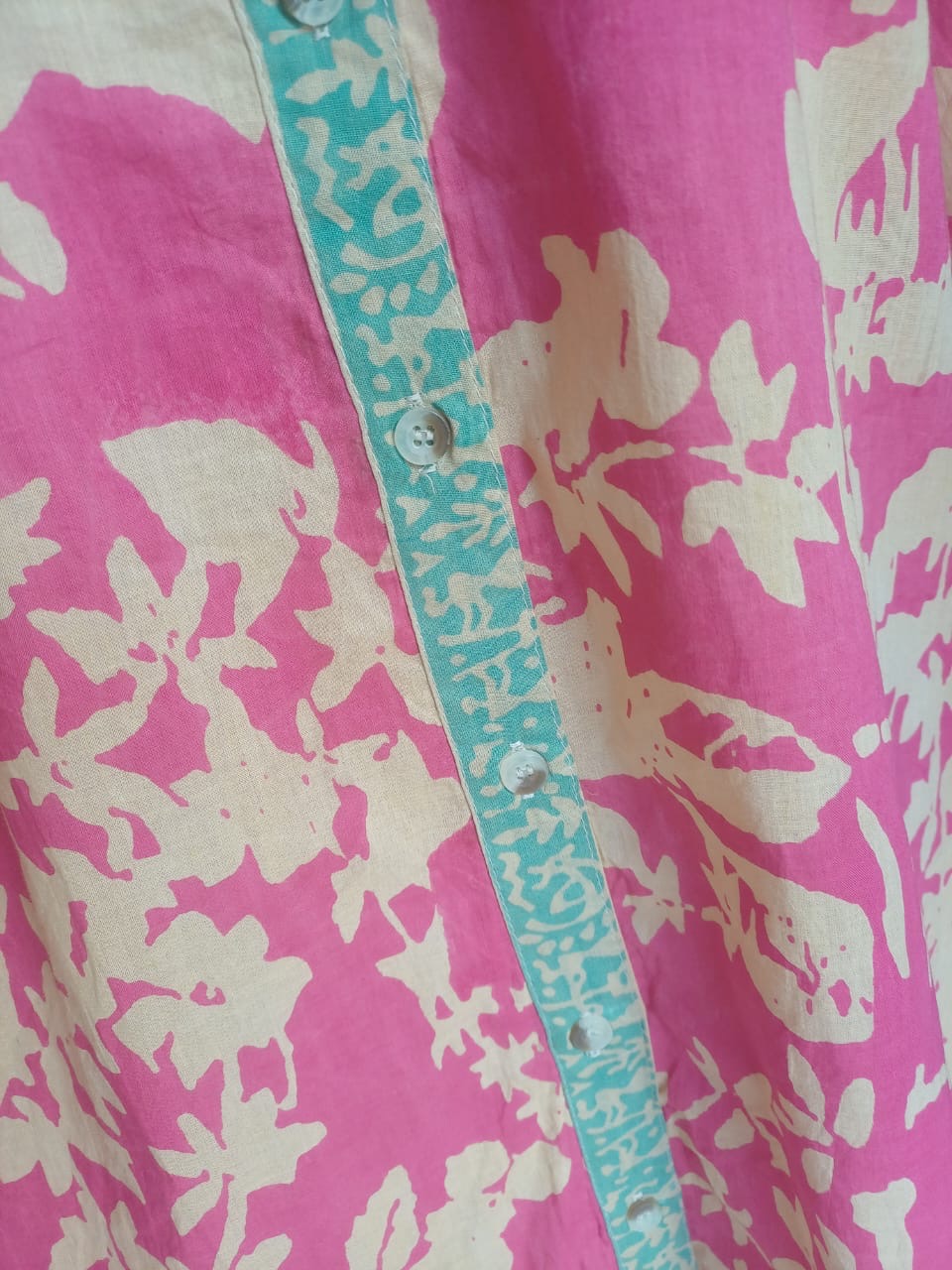 Hibiscus Pink Shirt Dress