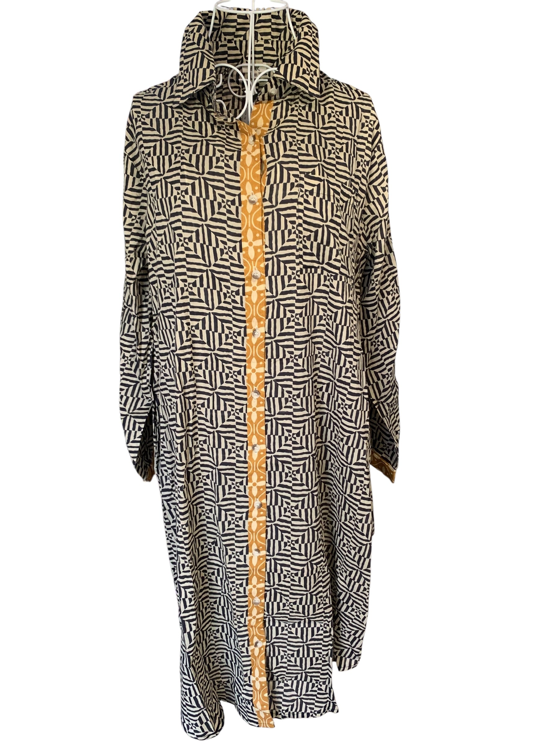 Kalaido Black Shirt Dress