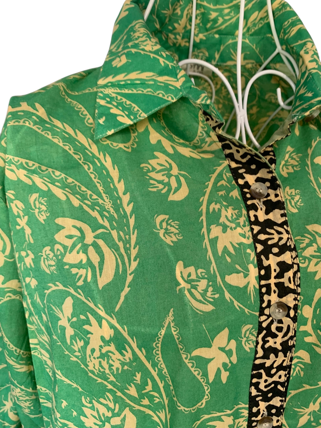 Paisley Green Shirt Dress