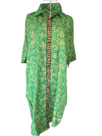 Paisley Green Shirt Dress