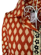 Pattern Terracotta Shirt Dress