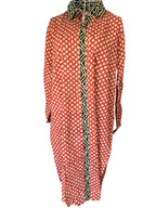 Check Terracotta Shirt Dress
