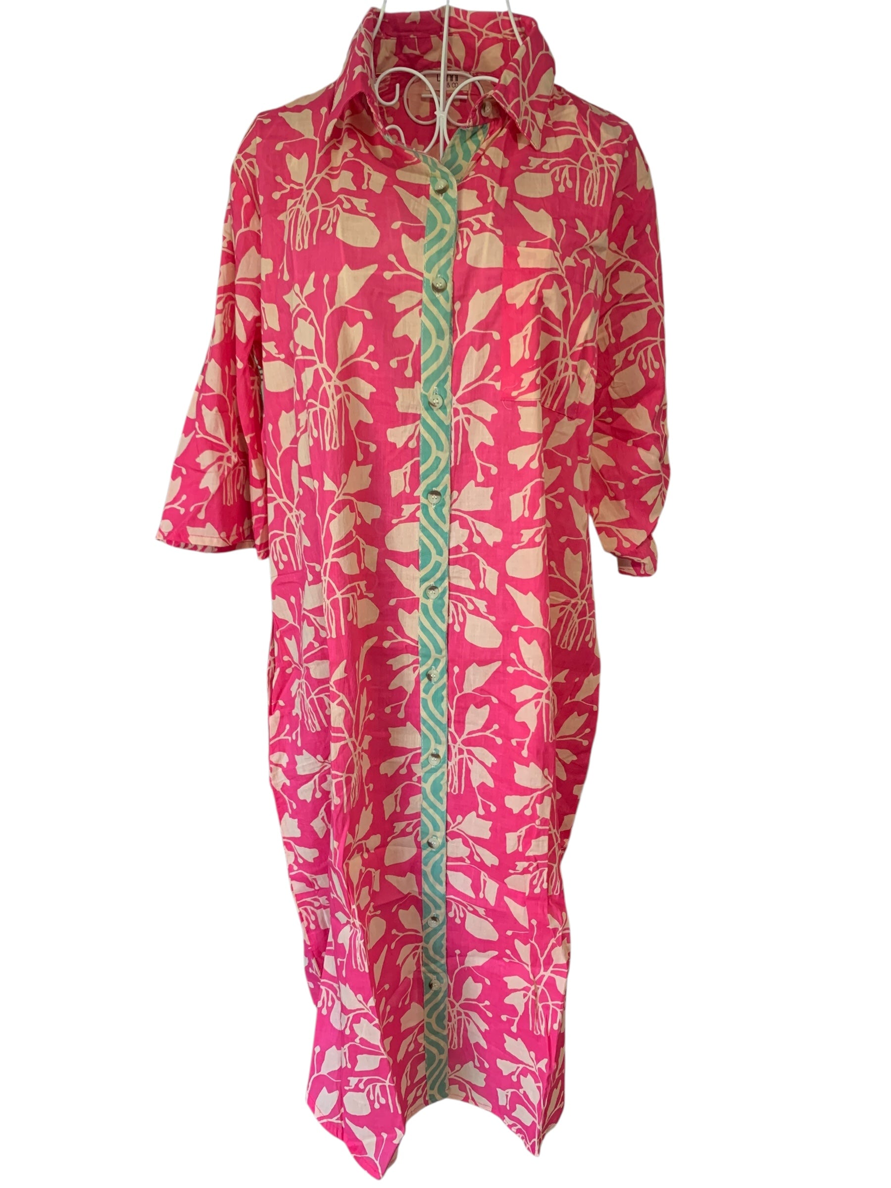 Tulip Pink Shirt Dress