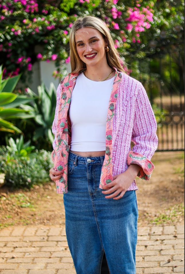 Quilted Reversible Jacket - Pink