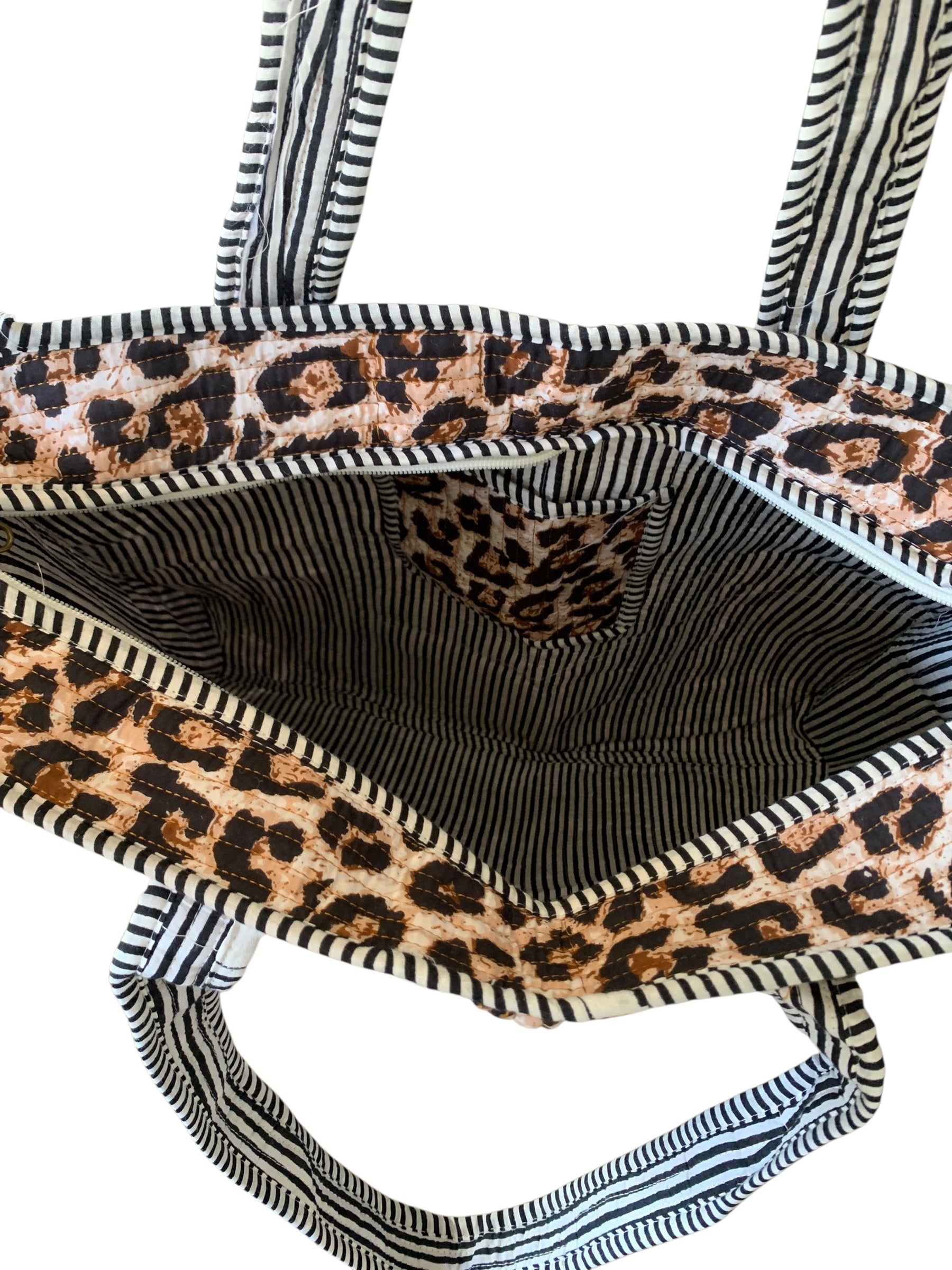 Animal Print ZIP Tote Bag