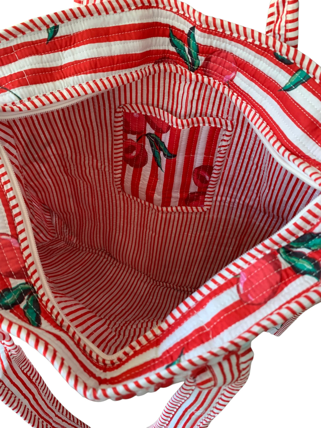 Cherry ZIP Tote Bag