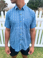 Blue pattern Men's Shirt